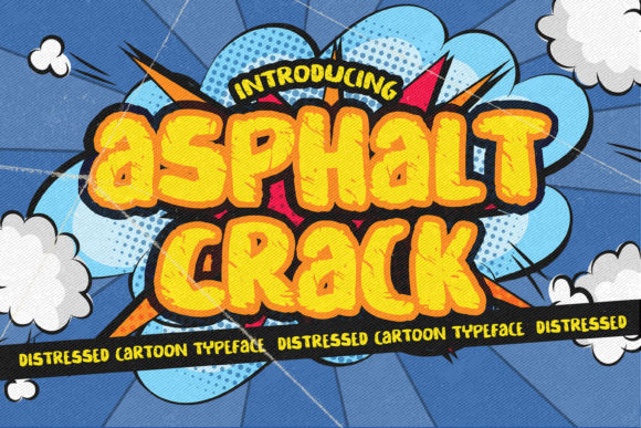 Asphalt Crack: A Distressed Display Font for Modern Editorial Design