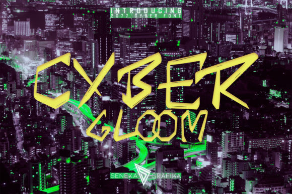 Cyber Gloom: The Dark Display Font for Spooky Shop Creations