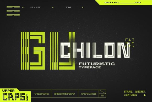 Guchilon: The Ultimate Futuristic Display Font for Bold Designs