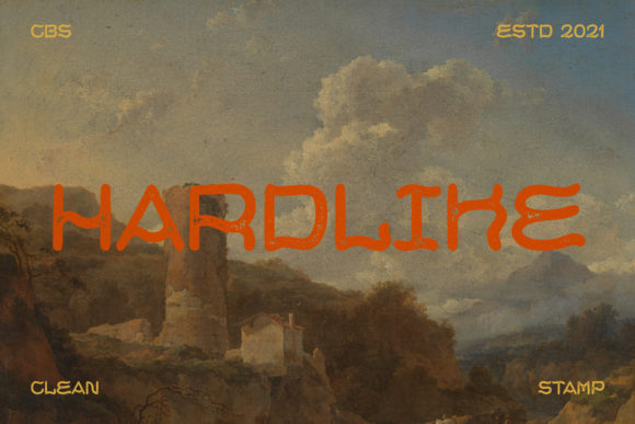 Hardlike: A Bold Display Font for Vintage Craft Projects