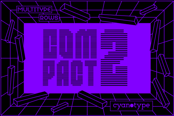 MultiType Rows Compact 2: The Pixelated Display Font for Scroll-Stopping Campaigns
