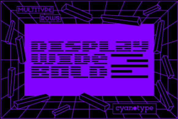 MultiType Rows Display Wide Bold 2: A Unique Pixelated Choice