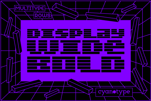 MultiType Rows Display Wide Bold for Modern Digital Typography