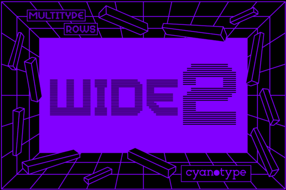 MultiType Rows Wide 2: The Pixelated Font for Bold Branding