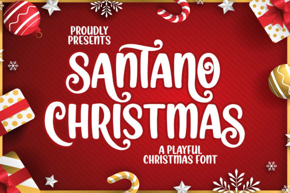 Santano Christmas: The Premium Display Font for Festive Web Design